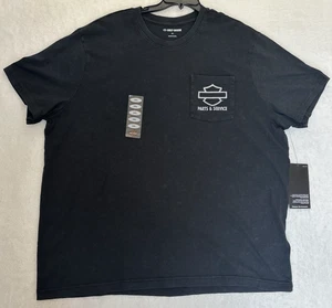 Camiseta negra Harley Davidson Parts & Service 3XL ropa de motor genuina nueva con etiquetas 8059 - Imagen 1 de 3