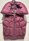 Vintage Juicy Couture Down Feather Puffer Vest Women's Size Small Fuschia Purple