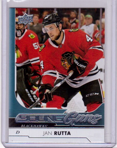 JAN RUTTA 17/18 Upper Deck UD Young Guns YG Rookie #452 *MINT* Blackhawks Card - Image 1 of 1