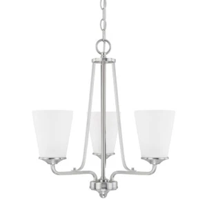 HomePlace by Capital Lighting Braylon 3 Light Chandelier, Nickel - 414131BN-331 - Picture 1 of 1