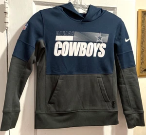 Dallas Cowboys Hoodie Blue Nike Therma NFL On Field Apparel Sweatshirt Sz S (8) - Picture 1 of 4