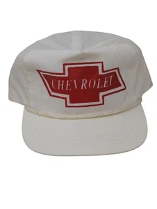 White And Red Chevrolet Hat With Navy Rope - Picture 1 of 5