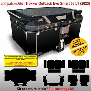 GIVI 58 LT BLACK SCRATCH RESISTANT total black top case sticker kit 2023 - Picture 1 of 2