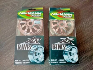 ANSMANN VIRUS 2 3 Wheels Tyres rims 1/8 scale 17mm hex original genuine CHROME - Picture 1 of 3