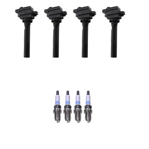 Hitachi 4 Ignition Coil 4 Denso Double Platinum Spark Plugs Kit For Sidekick L4 - Picture 1 of 1