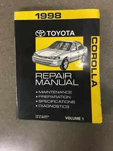 1998 TOYOTA COROLLA SHOP SERVICE REPAIR MANUAL VOL 1 - Picture 1 of 1