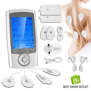 TENS EMS Muscle Stimulator Electric Back Neck Massager Machine Portable 16 Modes - Picture 1 of 11