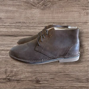 Nunn Bush Leather Ankle Boot Brown Lace Up Shoes NEW 11.5 M Corporate - Picture 1 of 7