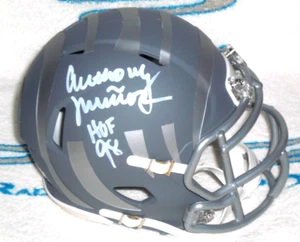 ANTHONY MUNOZ SIGNED CINCINNATI BENGALS SLATE ALT. MINI HELMET - J.S.A. Cert - Picture 1 of 4