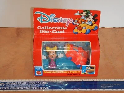 VINTAGE MATTEL DISNEY MINNIE MOUSE & CAR COLLECTIBLE DIE CAST , NOS - Image 1 of 4