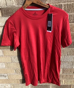 NEU adidas Herren XS Climalite Performance Tee Rot Kurzarm Polyester/Baumwolle - Bild 1 von 8