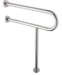 U WC Haltegriff, Edelstahl Wand zu Boden 24" Schwerlast Behinderung Sicherheit Neu - Bild 1 von 13