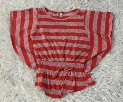 Speechless Girl's Striped Poncho Top Girls Coral Size S - Изображение 1 из 4