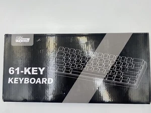 Royal Kludge RK61 RGB Mechanische Tastatur Schwarz Single Mode Red Switch NEU - Bild 1 von 17