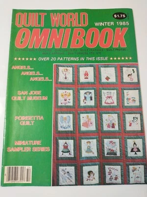 Quilt World Omnibook Winter 1985 Pattern Booklet Magazine Angels Poinsettia VTG  - Image 1 of 2