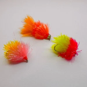 Pêche à La Mouche Lot x3 Mouches Truite Blob Streamer Spécial Truite Poisson - Imagen 1 de 15