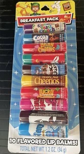Bálsamos labiales con sabor a cereal para desayuno set de regalo NUEVO 10 paquetes amuletos de la suerte Cheerios - Imagen 1 de 2
