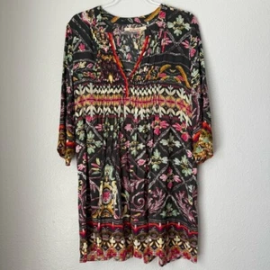 RAPSODIA Embroidered multicolored Dress Boho Bohemian eclectic aesthetic Small - Picture 1 of 13