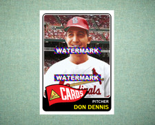 Don Dennis St Louis Cardinals 1965 Style Custom Baseball Art Card