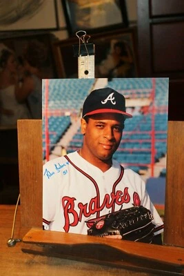 Athlon Pedro Borbon, Jr. Foto autografada assinada do Atlanta Braves 8 x 10 - Imagem 1 de 4
