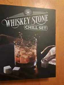 whiskey stones gift set Set Of 6 Stones Tongs And Bag - Picture 1 of 6