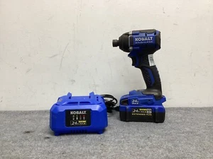 Destornillador de impacto Kobalt 24V Max XTR sin escobillas 1/4"" KXID 124B-03, batería y cargador - Imagen 1 de 6