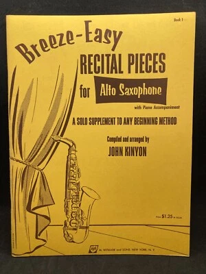 M WITMARK Breeze-Easy Recital Pieces for Alto Saxophone, Book 1 #21405 - Image 1 of 4