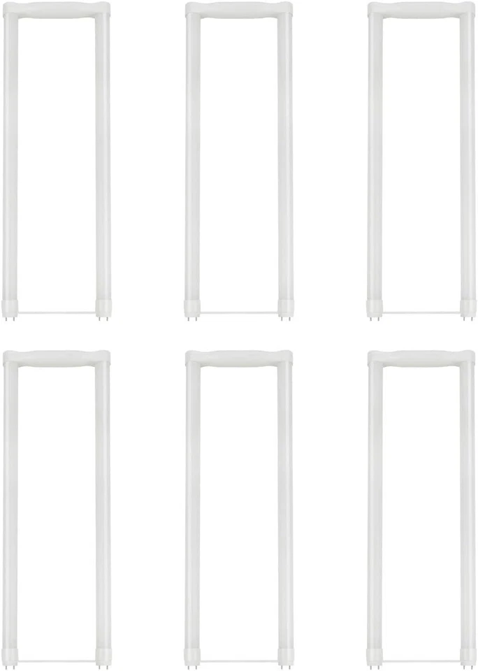 6Pack T8 U Bend LED Tube Light, LED Single End Bypass, 18W, 4000K, 2200LM, G13 - Image 1 of 1