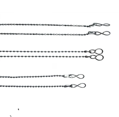 12" Sink & 18" Bath Basin Plug Chains Chrome Metal Replacement Bathroom Kitchen