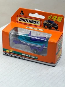 1998 MATCHBOX SUPERFAST 1:64 SCALE #46 WAVE KING WITH TRAILER NEW IN BOX - Picture 1 of 9