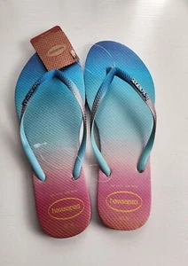 Havaianas Größe 11/12 neu mit Etikett pink und blau Flip-Flops - Bild 1 von 3