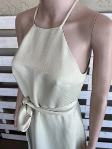 Club Monaco Women’s Light Mint Green Cocktail Halter Midi Dress Size 0. - Picture 1 of 24