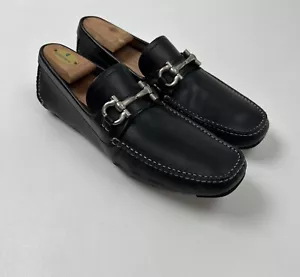 Salvatore Ferragamo 'Paris schwarze Lederfahrer Größe 9 D - Bild 1 von 9