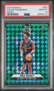 2023 Panini Mosaic Ausar Thompson Green Rookie #262 PSA 10 Detroit Pistons - Picture 1 of 2
