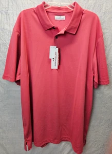 NWT Grand Slam Men's Size XXL Performance Short Sleeve Red Polo Shirt UPF 50 - Picture 1 of 10