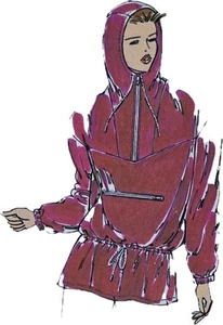 1980s Sports Jacket Hoodie Colour Block Kwik Sew Sewing Pattern 2007 Martensson  - Bild 1 von 3