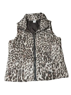 Cabi Womens Vest Size XL Leopard Puffer Full Zip Pockets Lightweight Outdoor - Image 1 of 4