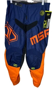 MSR Motocross Racing AXXIS Pants Size 32 Navy/Orange New With Tags - Picture 1 of 10
