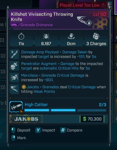 Borderlands 4 ⭐NIVEL 50 KILLSHOT CUCHILLO PENETRANTE ⭐VIVISECTING - Imagen 1 de 1