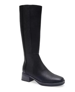 Aerosoles Daria Women's Knee-High Equestrian Boots Black Grainy Faux Leather 10 - Picture 1 of 11