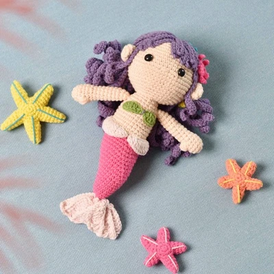 Amigurumi Mermaid, Stuffed Mermaid, Handmade Mermaid, Griffin Doll, Mermaid Gift - Image 1 of 2