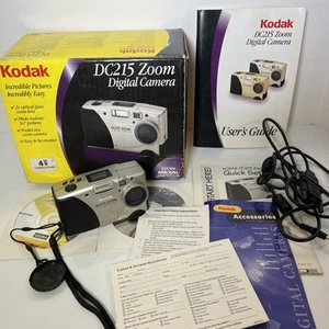 KODAK DC215 ZOOM VINTAGE DIGITAL CAMERA W/BOX CABLES MANUALS USED. READ - Picture 1 of 18