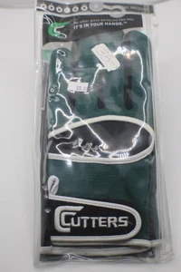 CUTTERS FOOTBALL FULL FINGER C-TACK GRIP RECIEVER GLOVES ADULT XL GREEN - Picture 1 of 1