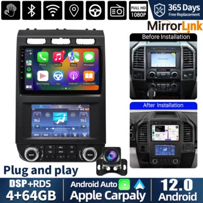 9" 64gb Android 13 Car Stereo Radio Gps Carplay Player For 2015-2021 Ford F150 - Изображение 1 из 4