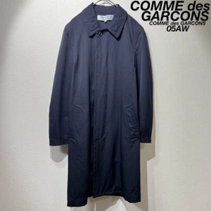 COMME des GARCONS COMME des GARCONS 05AW Balmacaan Coat Shrink-Wrapped Navy Wool - Picture 1 of 10
