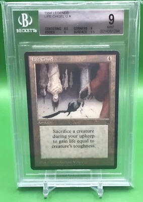 1994 MTG Legends - LIFE CHISEL - Graded BGS 9 Mint 🎉 Magic 30th 🎉 - Image 1 of 2