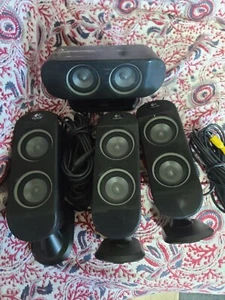 Four Logitech X-530 Front Left/Middle/Surround Sound Replacement Speakers - Picture 1 of 1