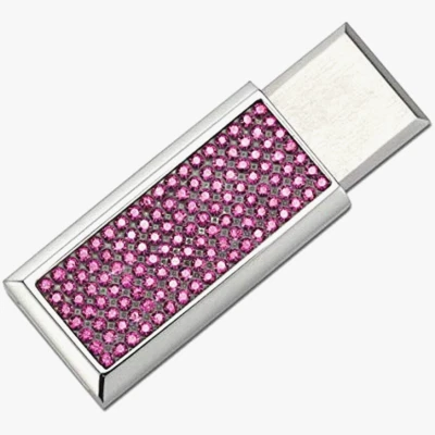 Chiavetta USB da 8 GB autentica SWAROVSKI Vao, fucsia in cellophane NUOVA - Immagine 1 di 3