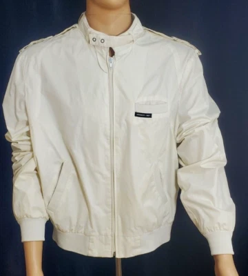 Vintage Members Only by Europe Craft Men's Zip-Up Windbreaker White SZ.46 READ - Image 1 of 4