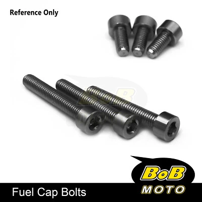 Pernos de tapa de gasolina CNC NEGROS para Triumph Street Triple 675 / R 14 15 16 17 Foto 1 de 4